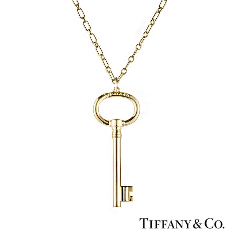 Tiffany & Co. Oval Key Pendant Necklace